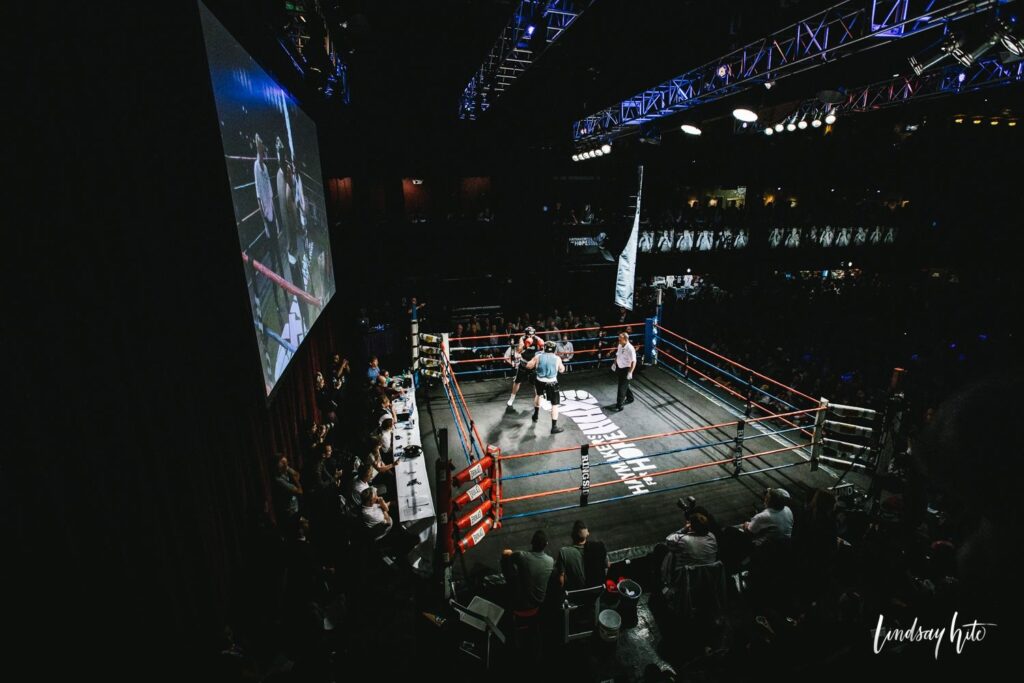 Haymakers boxing ring, the site of the upcoming fundraiser for Pediatric Cancer Research Foundation